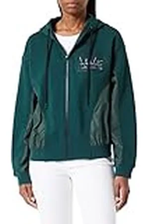 Moschino Dameshoodie in 100% katoen fleece met bijpassende nylon binnenvoering, , 38