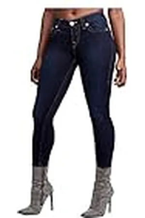 True Religion Dames Halle Mid Rise Super Skinny Fit Jeans, , 25W