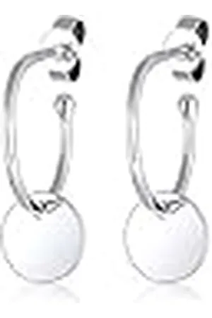 Elli Oorbellen Dames Oor Hanger Geo Plaatje Creool in 925 Sterling Verguld