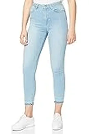 NA-KD Skinny jeans met hoge taille en open zoom voor dames, , 36