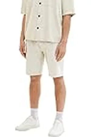 TOM TAILOR Heren 1036282 Bermuda Shorts, 31718-White Sand, M, , M
