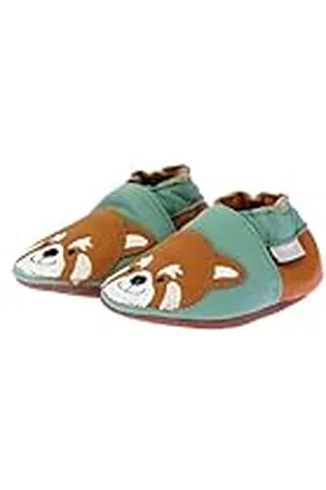 Robeez GINGERBEAR, camel groene slipschoen, 17/18 EU, , 17/18 EU
