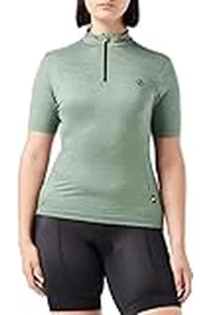 Dare 2B Dare 2b Pedal Through It Fiets-T-shirt voor dames Q-Wic Plus lichtgewicht materiaal met geurafstotende en reflecterende printdetails - halve ventilatierits - Sport-T-shirt