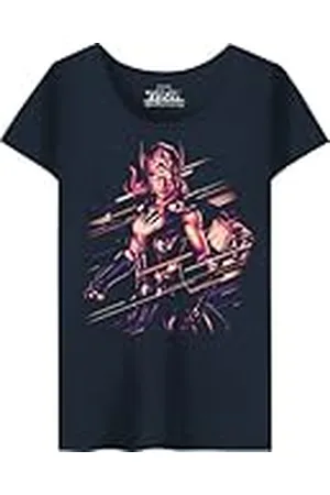 Marvel WOTLATMTS003 T-shirt voor dames, marineblauw, XXL, , XXL