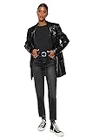 Trendyol Dames Gerade Mama Hohe Taille Jeans, , 38