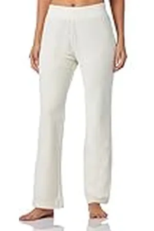 Emporio Armani Bell Fit Pants Ribbed velours sweatpants voor dames, , XL