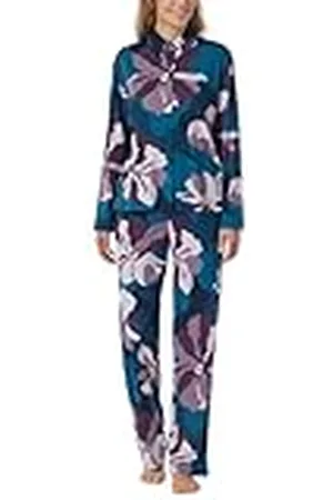 Schiesser Damespyjama set lang met knoopsluiting Modal Katoen Mix-Modern Nightwear pyjamaset, , 48