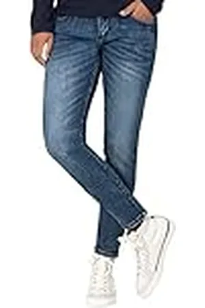 Timezone Dames Slim Enyatz Jeans, Blue Steel Wash, 27/32