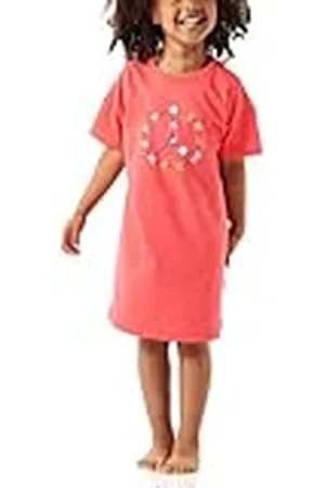 Schiesser Meisjesnachthemd, 100% organisch biologisch katoen, maat 92 tot 152, rood 181045, 98, , 98 cm