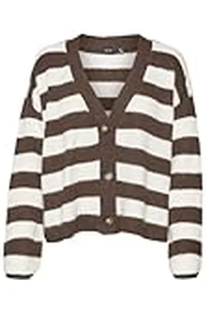 VERO MODA Vmnatahlie Ls V-NCK Button Card Ga Noos Pullover voor dames, , XXL