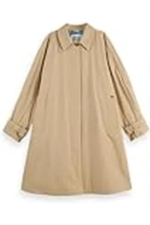Scotch&Soda Dames Bloemen Embossed Cotton Blend Carcoat Trench, , XS