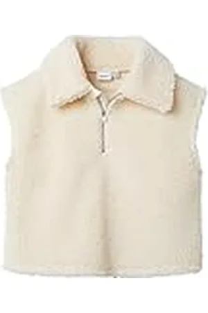 NAME IT NKFNATEDDY Waistcoat voor meisjes, botercrème, 122/128
