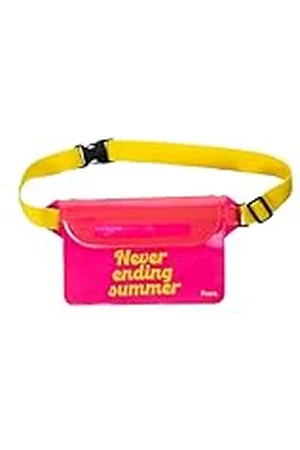 Fisura – Waterdichte Tas "summer". Transparante en blauwe waterdichte heuptas. Waterdichte tas met verstelbare riem. Afmetingen: 22,5 centimeters x 12,5 centimeters