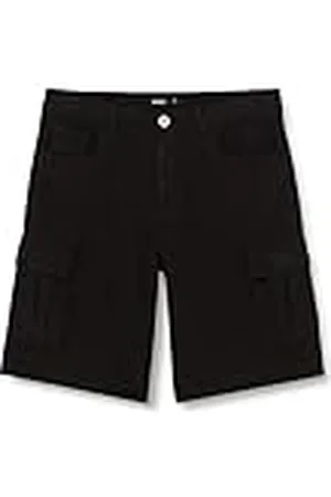 NAME IT Bestseller A/S Jongens NLMUTIZZA TWI Cargo Long Shorts, Black, 152, , 152 cm