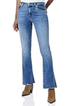 7 for all Mankind Dames Bootcut Tailorless Luxe Vintage met Worn Out Hem Broek, , 31W x 31L