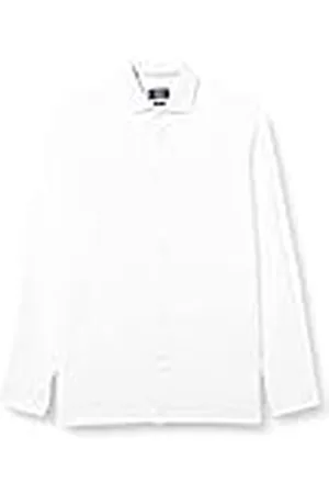 Hackett Heren witte tekst ENG gestreept shirt, , S
