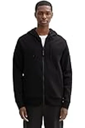 TOM TAILOR Heren hoodie sweatjack met kangoeroezak, , XS