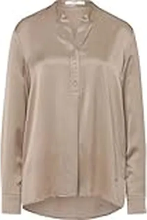 Brax Dames Style Velvet Viscose Printed Blue Planet Damesblouse van vloeiende viscose Blouse, Grey Green, 42