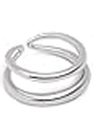 SINGULARU Doble Lines Ring. Roestvrij Staal met Glanzende Afwerking en Dubbele Ring Effect. Sieraden voor Vrouwen. Maat 18