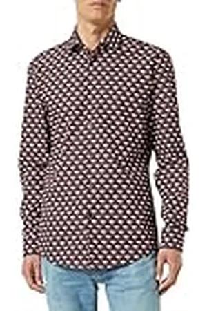 HUGO BOSS Heren Kenno Shirt, Black1, 45