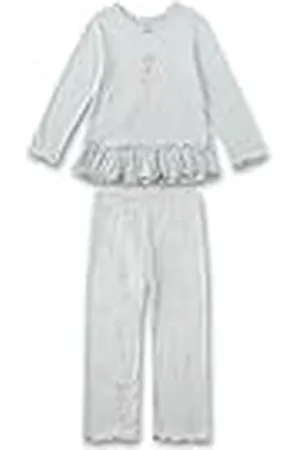 Sanetta Kindermeisjespyjama, lang, ruches, katoen, modal, , 98 cm