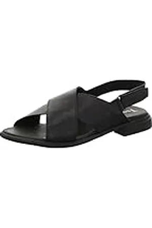 Think! Dames KAMAA_3-000739 chroomvrij gelooide duurzame riempjes sandalen, 000 zwart, 36 EU, , 36 EU