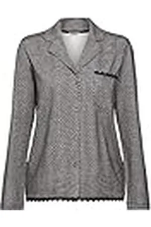 ESPRIT Bodywear dames bedrukt katoen LACE SUS s.Shirt_a_l pyjama-bovenstuk, zwart 3, 46