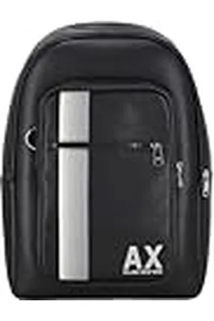 Armani Exchange Heren Large Color Block Ax Zip Backpack, Nero, , One size