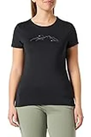 4F Dames T-shirt TSD016 T-shirt, Deep Black, L voor dames, , L