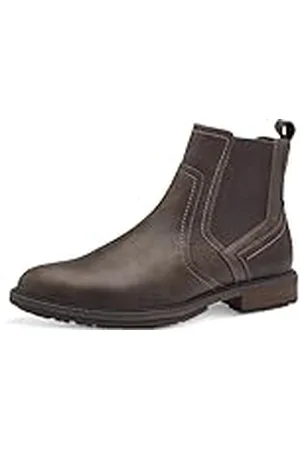QS by s.Oliver Heren Chelsea boots van kunstleer herfst, bruin (MUD), 40, , 40 EU