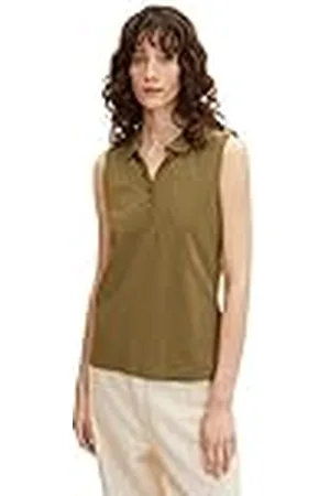 TOM TAILOR Dames Poloshirt zonder mouwen 1031773, , M
