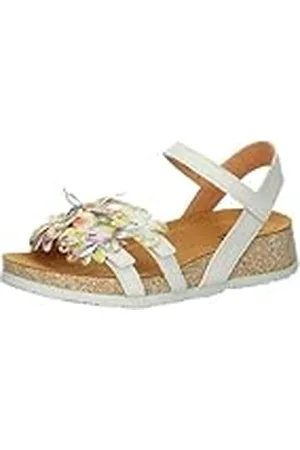 Think! Dames KOAK_3-000551 chroomvrij gelooide duurzame slingback sandalen, 1000 Bianco/Combi, 37 EU, , 37 EU