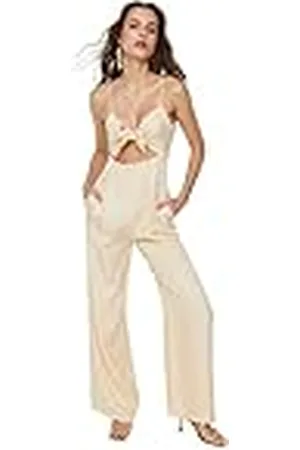 Trendyol Effen geweven jumpsuit voor dames, , 64