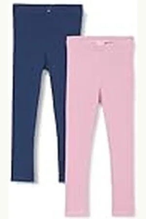 Green Cotton Babylegging voor meisjes, Pink Haze/Academy, 68