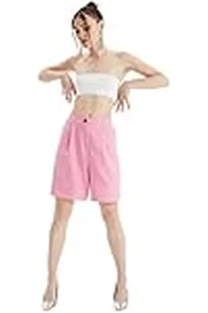 Trendyol Dames Mobile Gedetailleerde Shorts & Bermuda Casual Shorts, Pink, 34