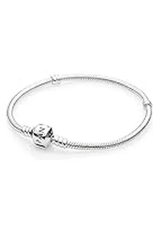 PANDORA Moments Schlangen-Gliederarmband mit Zylinderverschluss aus Sterling-Silber, kompatibel mit Charms und Anhängern aus der Moments Kollektion, Größe: 15cm