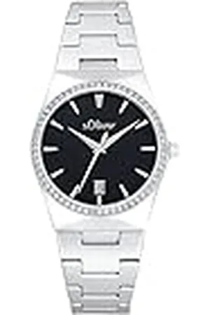 QS by s.Oliver Polshorloge dames quartz analoog, met roestvrijstalen armband, , 5 bar waterbestendig, wordt geleverd in geschenkverpakking, 2034591