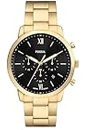 Fossil Neutra horloge voor heren, chronograaf uurwerk met roestvrij stalen of lederen band, 44MM