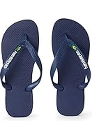 Havaianas Unisex Brasil-logo (Mini Me), marineblauw, VK kind 9