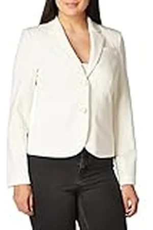 Calvin Klein Lux blazer met twee knopen voor dames (klein, standaard en Plus), crme, 8