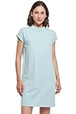 Build Your Brand Turtle Extended Shoulder Dress Damesjurk van katoen met overgesneden schouders in vele kleuren verkrijgbaar, maat XS-5XL, , M