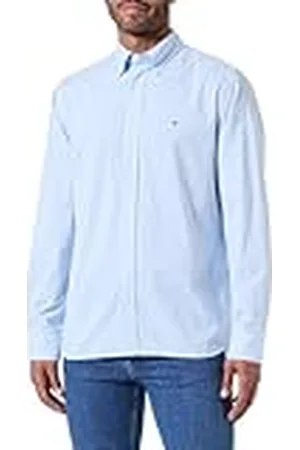 Tommy Hilfiger Heren natuurlijk zacht shirt met lange mouwen, Blauw , S