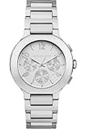 Michael Kors Gramercy dameshorloge, kwartsuurwerk, met roestvrij stalen of leren armband, Zilverkleurig., 40MM, armband