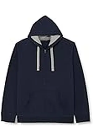 HRM Heren Jas met Capuchon, , Maat 5XL I Premium Hoodie voor Mannen met Contrasterende Voering I Basic Hoodie met Rits I Herenhoodie met Rits I Hoge Kwaliteit & Duurzame Herenkleding