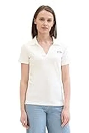 TOM TAILOR Basic poloshirt voor dames met logo, , XS