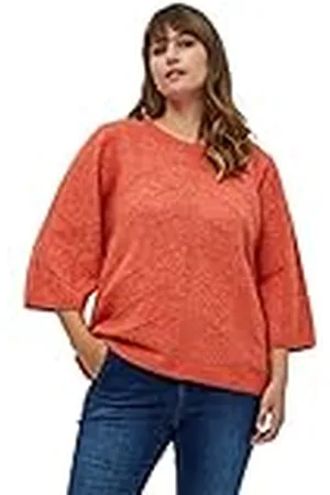Peppercorn Lenore 3/4 mouw Pullover Curve | Oranje truien voor dames UK | Lente dames truien | Maat 24
