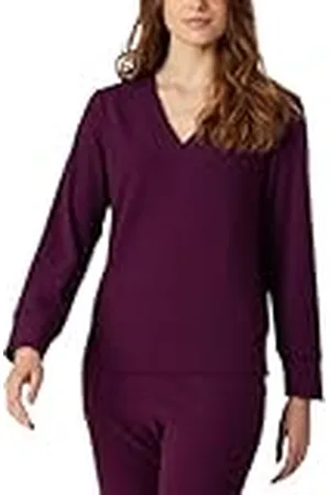 Schiesser Dames sweatshirt slaapshirt warm en knuffelig lounge-mix + relax, pruim, 40, , 40