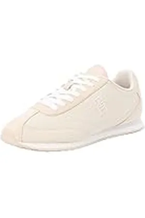 Tommy Hilfiger Dames TH Heritage Runner LTHR (FW0FW08114) Low Top Sneaker, Beige (Classic Beige), 7 UK, , 41 EU