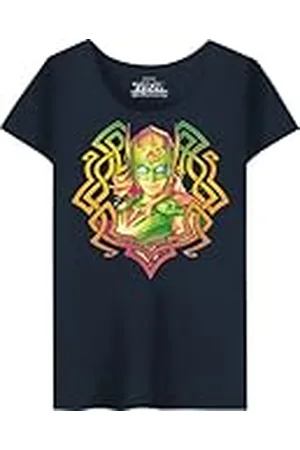 Marvel WOTLATMTS002 T-shirt voor dames, marineblauw, L, Marine, L