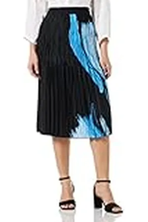 Taifun Dames 310302-11004 rok, zwart patroon, 44, Zwart met patroon, 44